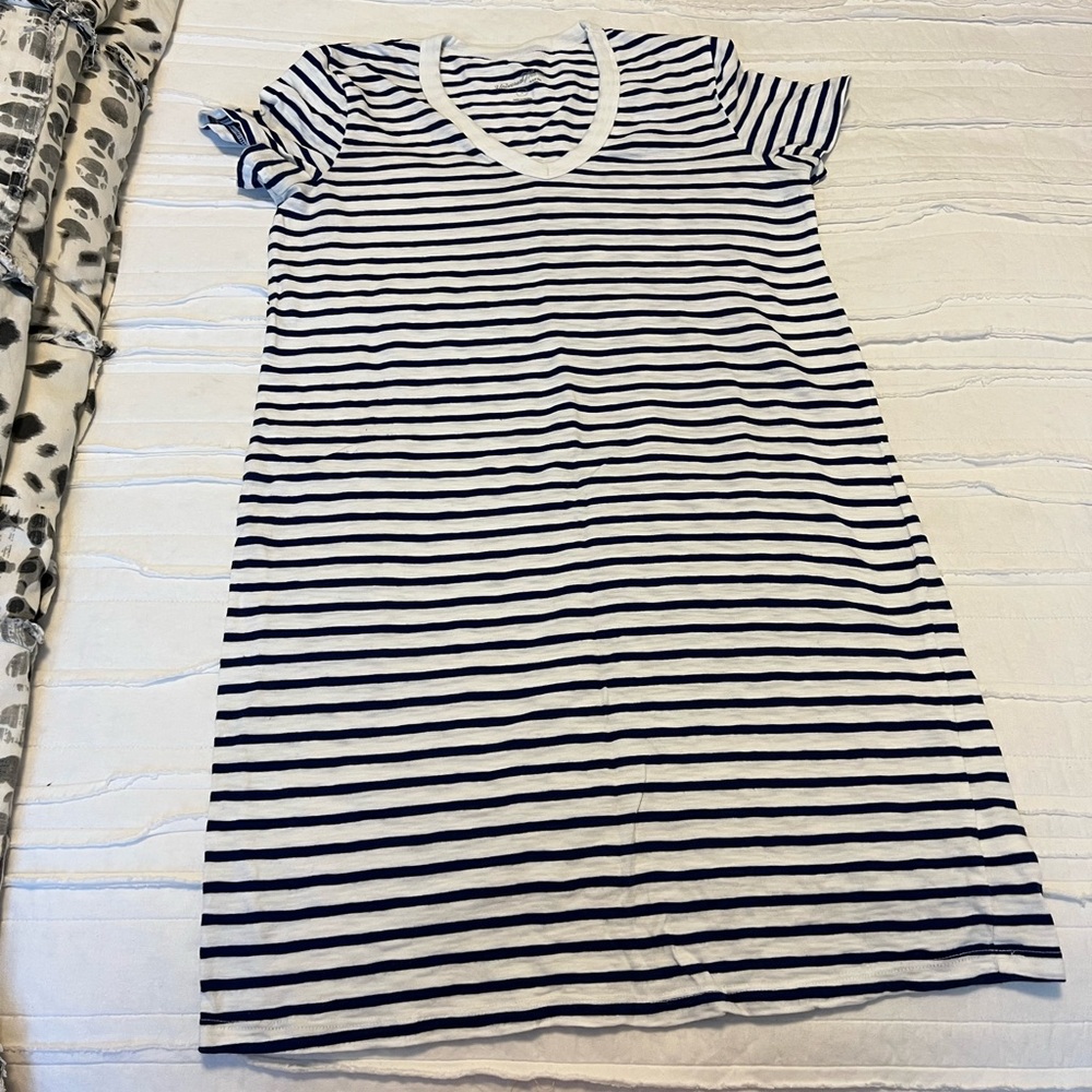Blue & White Striped Dress